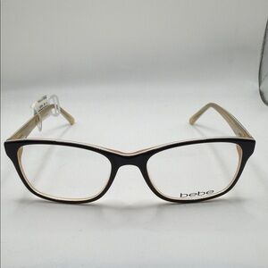 Bebe Black and Cream Eyeglasses BEBE5075 No Case